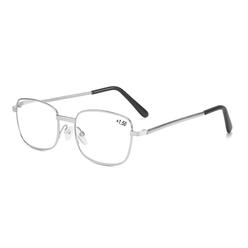 露店、江湖、金属製の鉄製フレームの老眼鏡、男性と女性用、クリアフルフレーム、ファッショナブルな鉄脚、高齢者用メガネ卸売|undefined