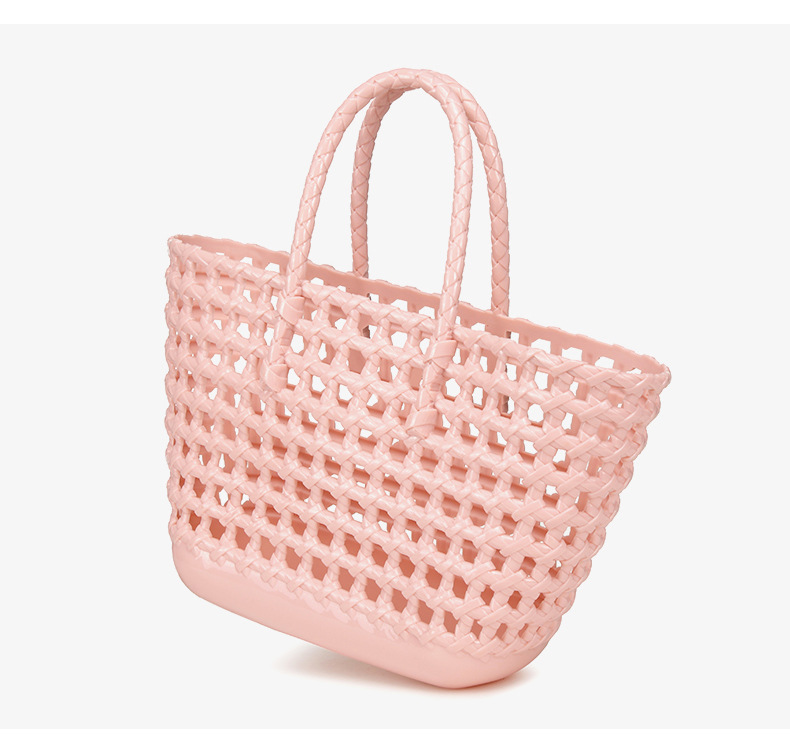 Femmes Grande PVC Couleur Unie Vacances Style Classique Seau Ouvert Sac À Main display picture 10