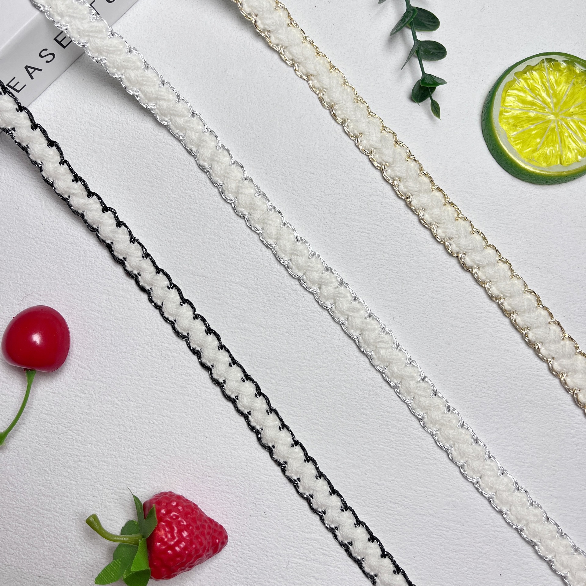 厂家直销 小香风金银包边织带花边 服饰围巾裙边装饰辅料花边