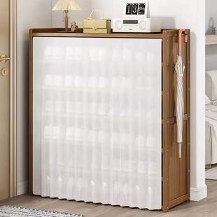 Dust-proof Buy-back Multi-layer Bamboo Shoe Rack Rental Room 1 Household Simple Storage Rack Door