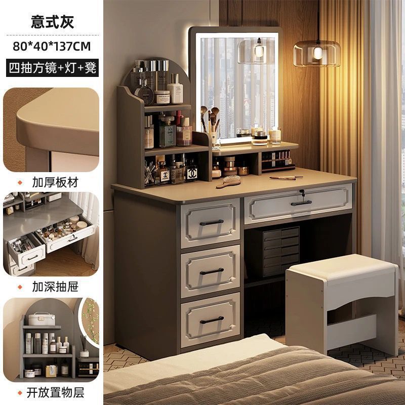 Fábrica directa de dormitorio pequeño simple mesas de vestuario dormitorio simple moderno gabinete de almacenamiento de mesa de vestuario una