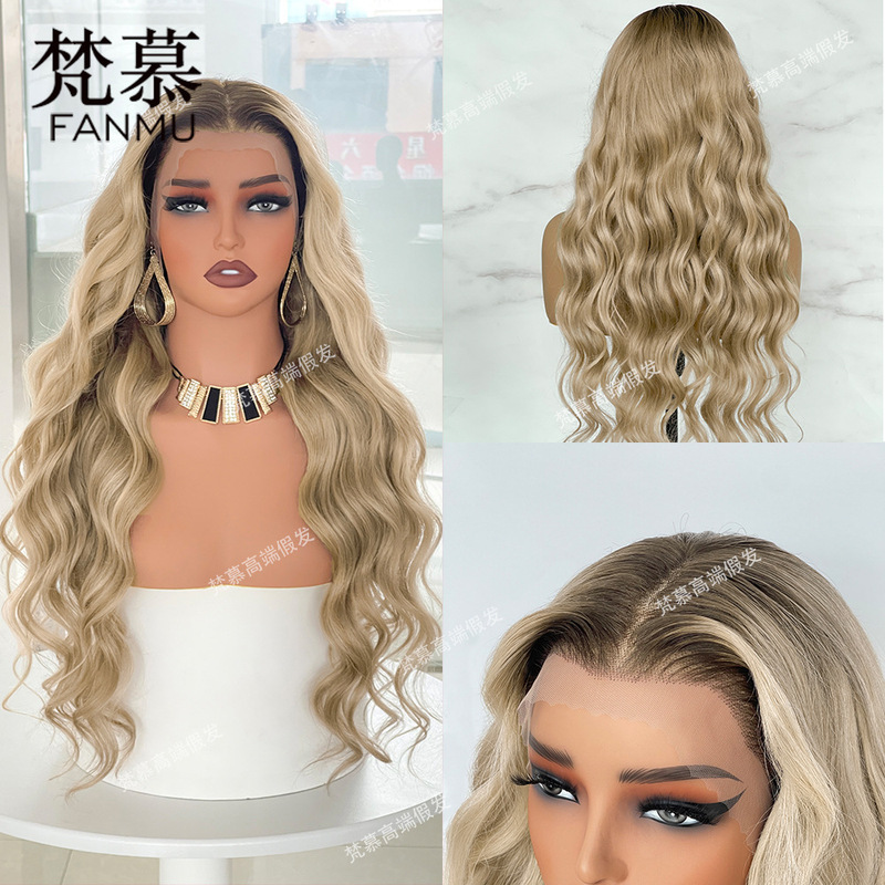 Wool Roll Super Beautiful Wig 13*4Inch Frontal Lace Headgear Hair Cap White Human Hair Wig Real Hair