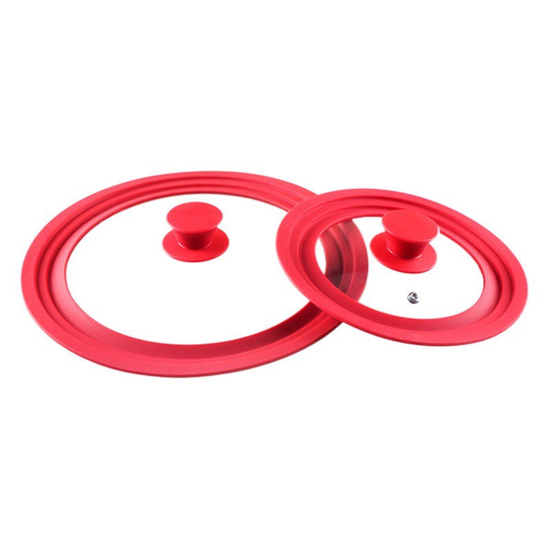 Multi-functional lid Japanese smart lid tempered glass silicone lid multi-size universal lid for household