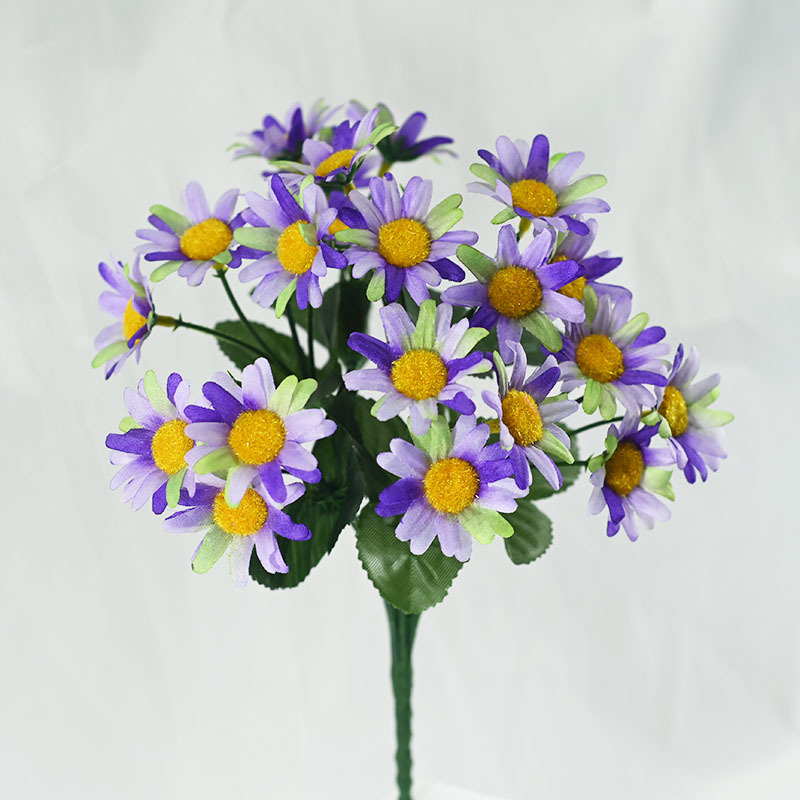 Flor artificial 7 tenedores 21 flores pequeño crisantemo salvaje ramo falso pequeño crisantemo fresco crisantemo holandés sala de estar fotografía escenario flor artificial
