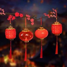 儿童手提发光小灯笼新年元宵节复古灯手提灯笼喜庆红灯笼批发玩具