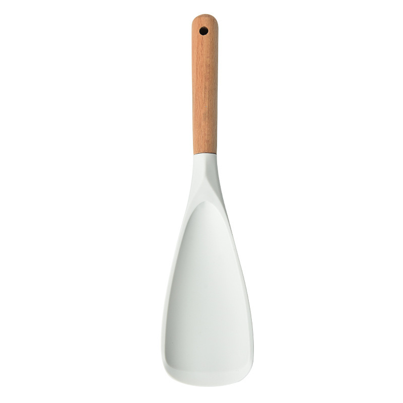 Fábrica al por mayor estilo nórdico simple cuchara de arroz de silicona cuchara de arroz antiadherente pala de arroz cocina pala de cuchara de arroz