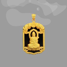 墨玉观音项链银镶玉古法银和田玉龙牌吊坠金镶玉关公挂件玉石玉器