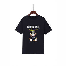 t恤男休闲夏季新款欧美MOSCHINO熊潮牌街头嘻哈男女印T恤短袖批发