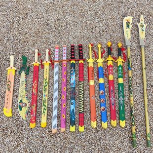 New jade pendant bamboo Blue Dragon sword katana wooden color blue dragon wooden knife wooden sword stall scenic spot wholesale