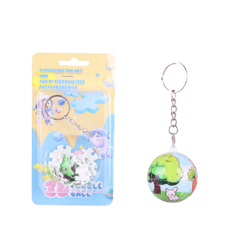 3D tridimensional bola rompecabezas juguete llavero llave colgante rompecabezas descompresión creativo regalo colgante transfronterizo