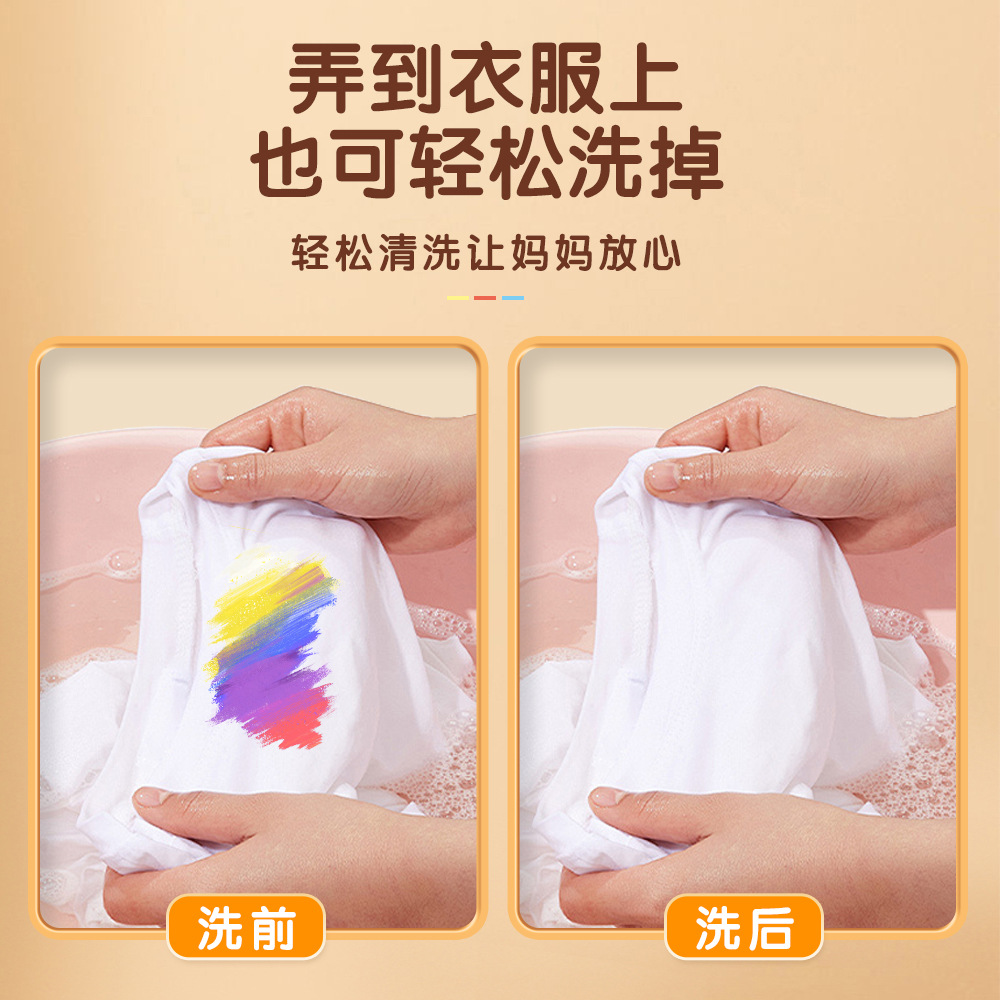 Water powder paint set for children, washable watercolor, 24 colors, non-toxic art, finger painting,