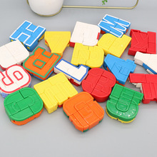 跨境电商创意玩具字母数字变形人偶益智类早教模型儿童玩具批发