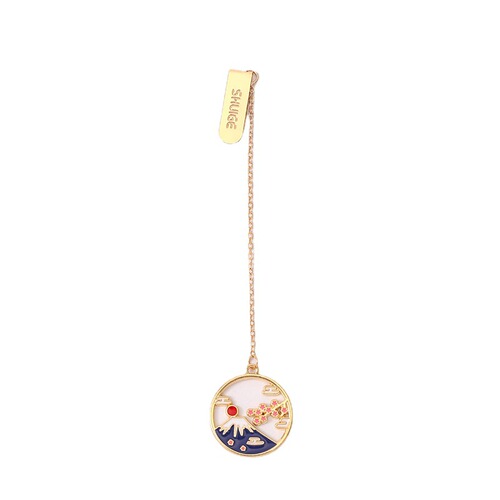 Creative landscape alloy bookmark stationery decoration pendant student small gift book holder metal bookmark manufacturer wholesale