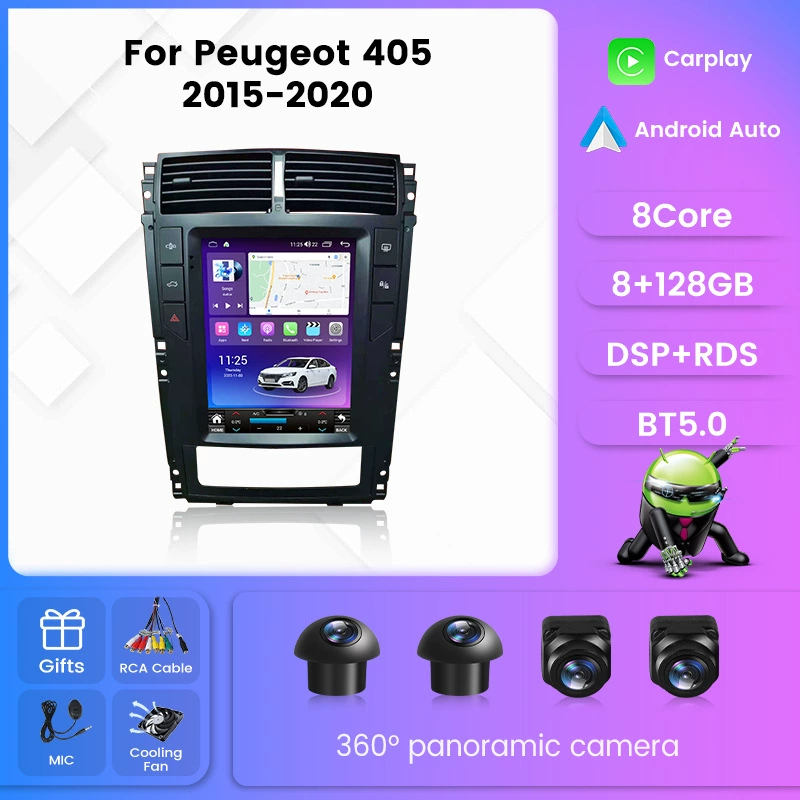 Применимо к Peugeot 405 15-20 автомобильная мультимедиа обратная камера изображение Android Bluetooth GPS навигация экран