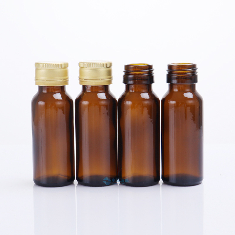 少量カスタムメイドの茶色の経口液ボトル20ml、茶色の遮光ガラス瓶、酵素瓶、ブルーベリー飲料瓶、ワイン瓶|undefined