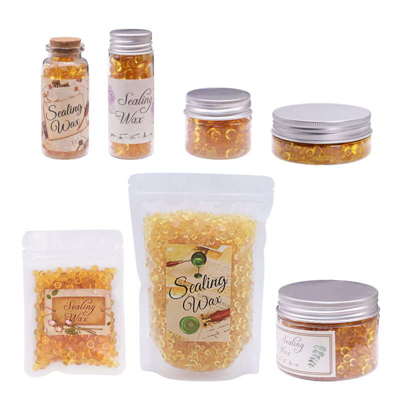 Peiren lágrima fuego pintura plástico grano transparente fuego pintura sello cera grano oro blanco mezclado color fuego pintura cera grano sellado sello de cera