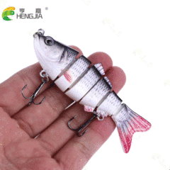 Multi-section fish Hengjia 6-section bait box multi-section fake bait Luya bait vib bait hard bait wholesale fishing gear set