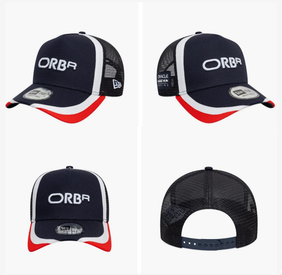 2024 nuevo estilo transfronterizo negro techo duro Red Bull League fan gorra de béisbol sombreado protector solar hombres y mujeres estilo bordado de moda