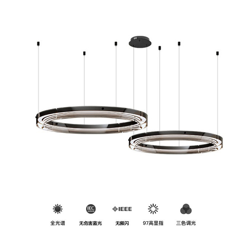 Lámpara de sala de estar minimalista italiana moderna de alta gama diseñador de vidrio creativo doméstico nórdico lámparas de dormitorio