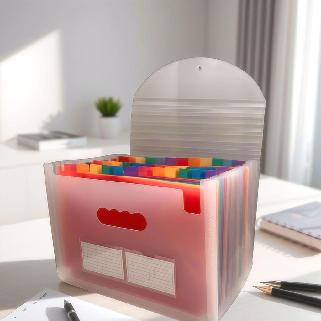 투명한 외부 패널, 무지개 내부 페이지[25겹], 커버 포함