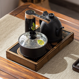 Kettle Induction Cooker Shelf Solid Wood Tea Car Tea Table Side Embedded Integrated Automatic Electric Kettle Frame