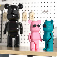 Internet celebrity building block bear violent bear Bluetooth speaker creative gift cartoon doll TWS couple desktop wireless sound 