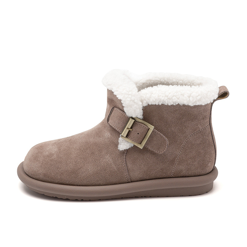 Botas de nieve Aogushiden para mujer, nueva moda primavera 2025, estilo coreano informal, botas cortas hasta la pantorrilla, básicas y cómodas