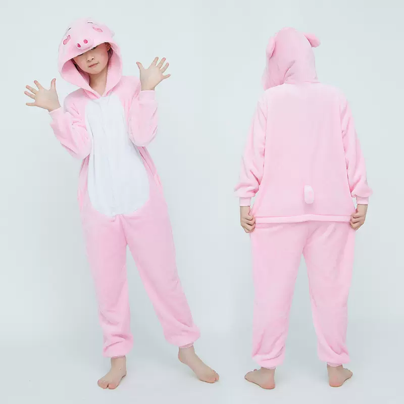 混批新款亲子如厕版家居服儿童连体睡衣蜘蛛侠卡通动物法兰绒睡衣