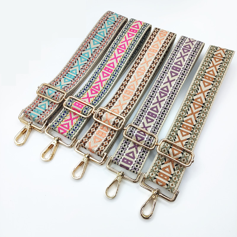Polyester Cotton Color Block Bag Strap display picture 1