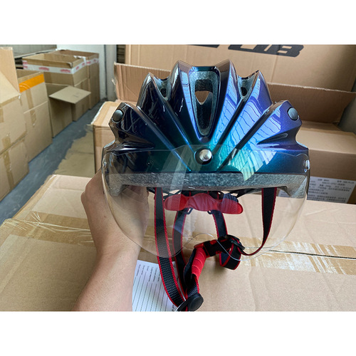 GUB K80 Plus Mountain Bike Helmet Magnetic Transparent Lens Vibrant Yellow Night Vision Grey Glare