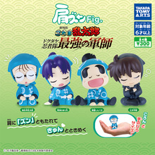 日本正版多美TOMY 忍者乱太郎肩靠肩扭蛋 雾丸新兵卫土井半助摆件