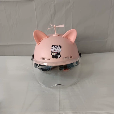 car motorcycle safety helmet half helmet, Motosiklet kaskı (dəbilqə) - adult-light-pink-no-11-pink-cat-ears-pink-windmill-hd-short-lens