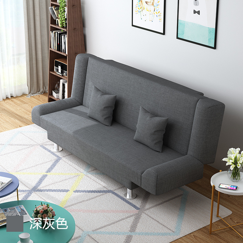 Lazy Sofa Living Room Small Apartment Dual-Purpose Bed Rental House Single and Double Foldable Bed Economical Fabric Sofa