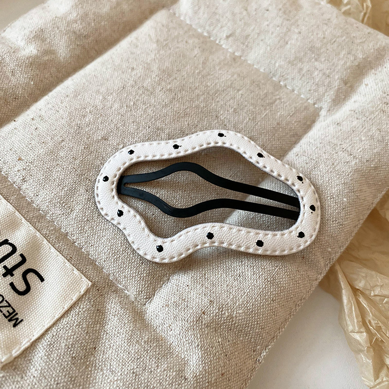 黑白波点星星发夹额前碎发刘海夹可爱通勤BB夹甜酷辣妹潮流发饰女详情6