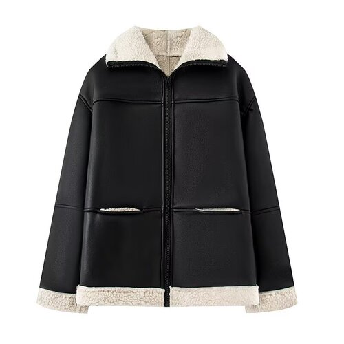European and American autumn and winter hot products European and American style large size fashionable lamb hair coat loose fur coat