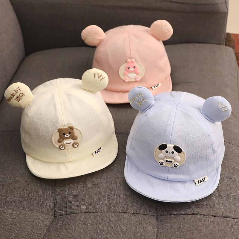 Sombreros para bebés primavera y otoño nuevo sombrero de lengua de pato 6 - 12 meses bebés varones delgados bonitos sombreros super lindos 1 año 0