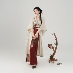 新商品の宋製の漢服の婦人服【レイシの香りの夜のカササギ】の3つのセットの長干寺の刺繍のスカートの国風の夏と秋の刺繍の花