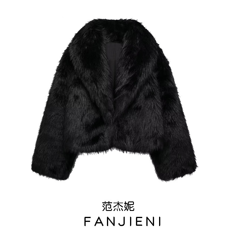 ZR foreign trade wholesale European and American style women's artificial fur effect short jacket coat 6318 260 800