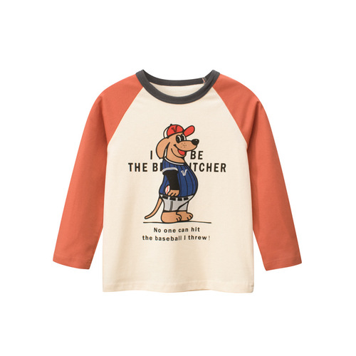 Korean children's clothing 2024 spring new products fashionable children's clothing baby long-sleeved T-shirt men's bottoming shirt one piece drop shipping