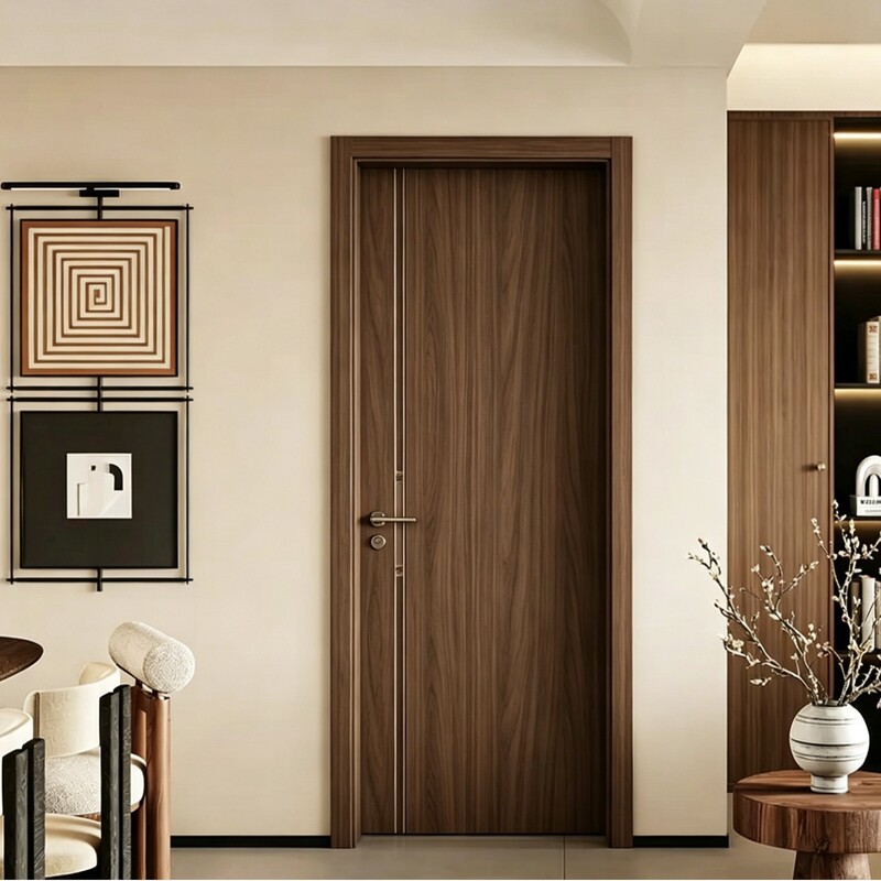 New Chinese-Style Retro Indoor Bedroom Door, Soundproof Room Door, Composite Solid Wood Door New Chinese-Style Retro Indoor Bedroom Door, Soundproof Room Door, Composite Solid Wood Door