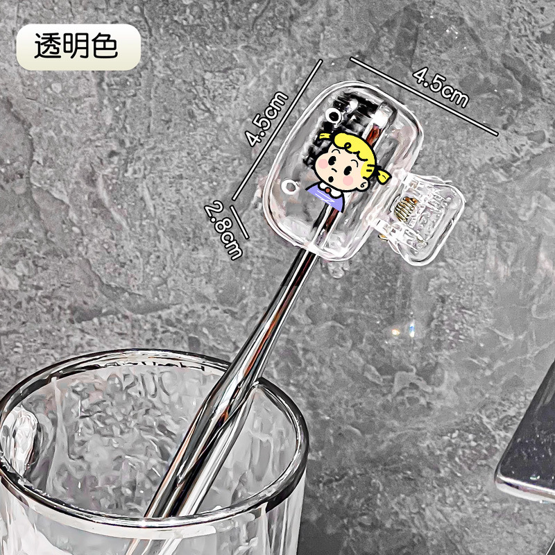 家庭用歯ブラシ収納クリップかわいい漫画歯ブラシヘッド保護カバー電動歯ブラシボックスダストカバーポータブル歯ブラシカバー|undefined