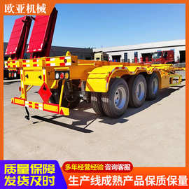 集装箱骨架式运输半挂车 三轴骨架式港口物流运输车 骨架式半挂车