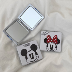 Cartoon Mickey Bow Mickey Mouse Portable Mirror Cute Puppy Folding Makeup Mirror Handheld Makeup Mirror Small Gift