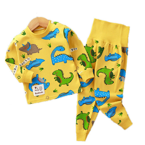 Children's autumn and winter underwear set pure cotton high-waisted long-sleeved autumn clothes and long-sleeved boys' cotton children's clothing factory direct sales