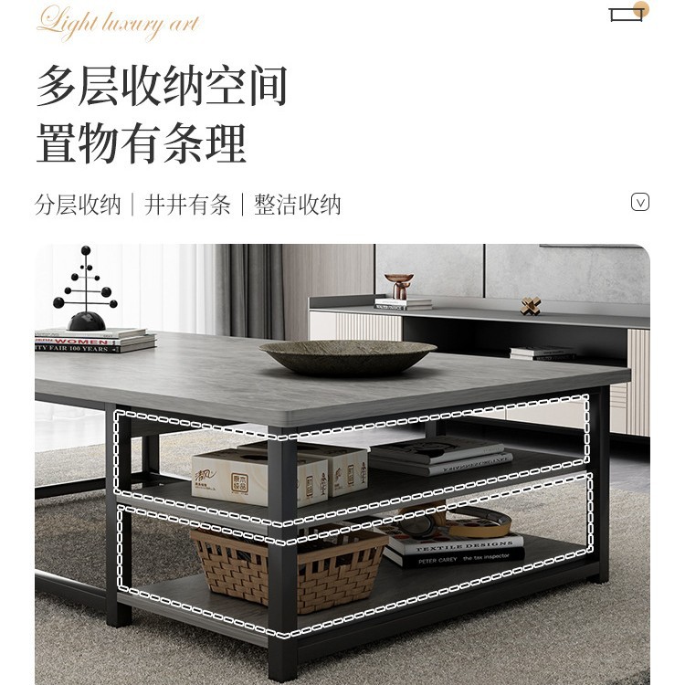 Mesa de té sala de estar pequeña mesa de casa simple alquiler de casa sofá simple mesa de té de balcón de lujo moderno