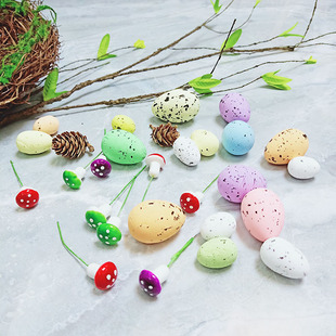 Easter Foam Egg Bird Egg Color Foam Fake Egg Quail Egg Early Education Shooting Props Festival Decoration