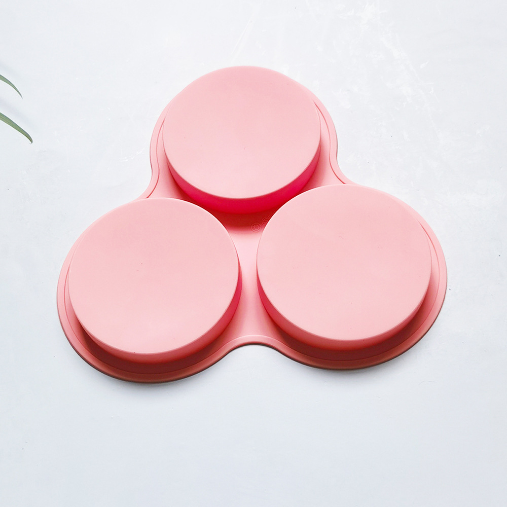 3 cilindros 578 molde de silicona pudín pastel molde de postre jabón utensilios de cocción