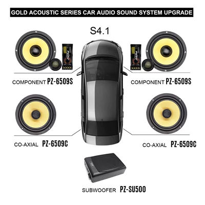 Car speaker/subwoofer | Acoustics Series Car - s41-front-and-rear-doors-subwoofer