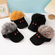 2024新款万圣节假发帽子搞怪鸭舌帽男女棒球帽眼睛搞怪卡车司机帽