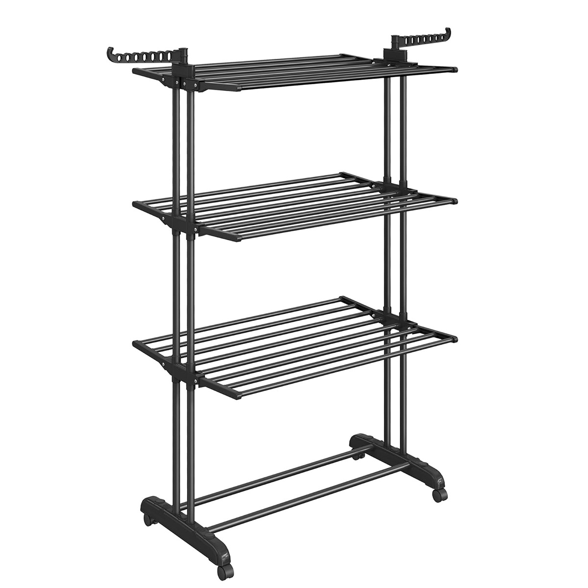 Fábrica multifuncional de piso de tres capas percha de secado de ropa percha de toallas de baño percha de secado de ropa percha de almacenamiento plegable móvil image 7